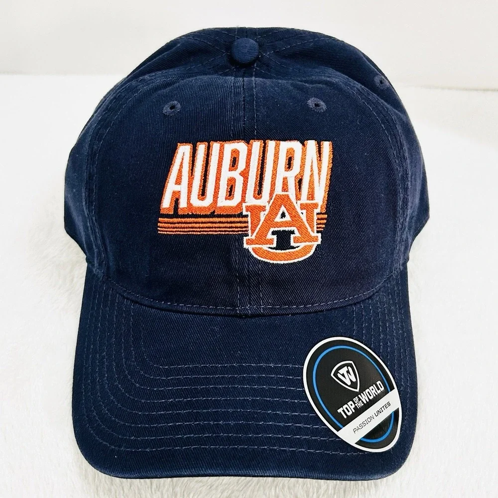 Auburn Tigers Top‎ of the World Slice Hat Cap Adjustable Strapback NCAA Blue